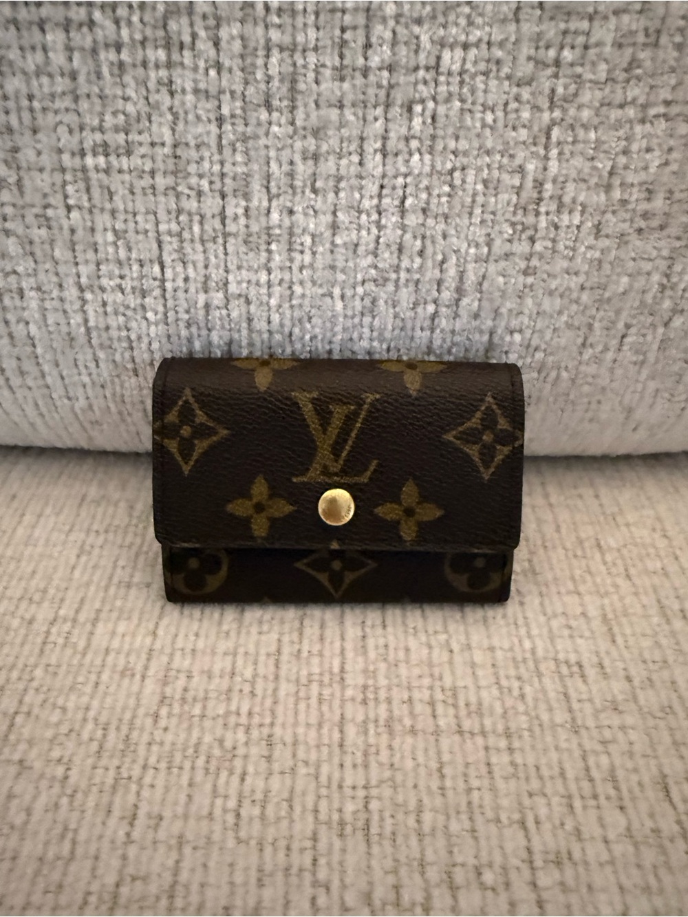 Louis Vuitton Monogram Compact Snap Card Case Wallet Authenticated